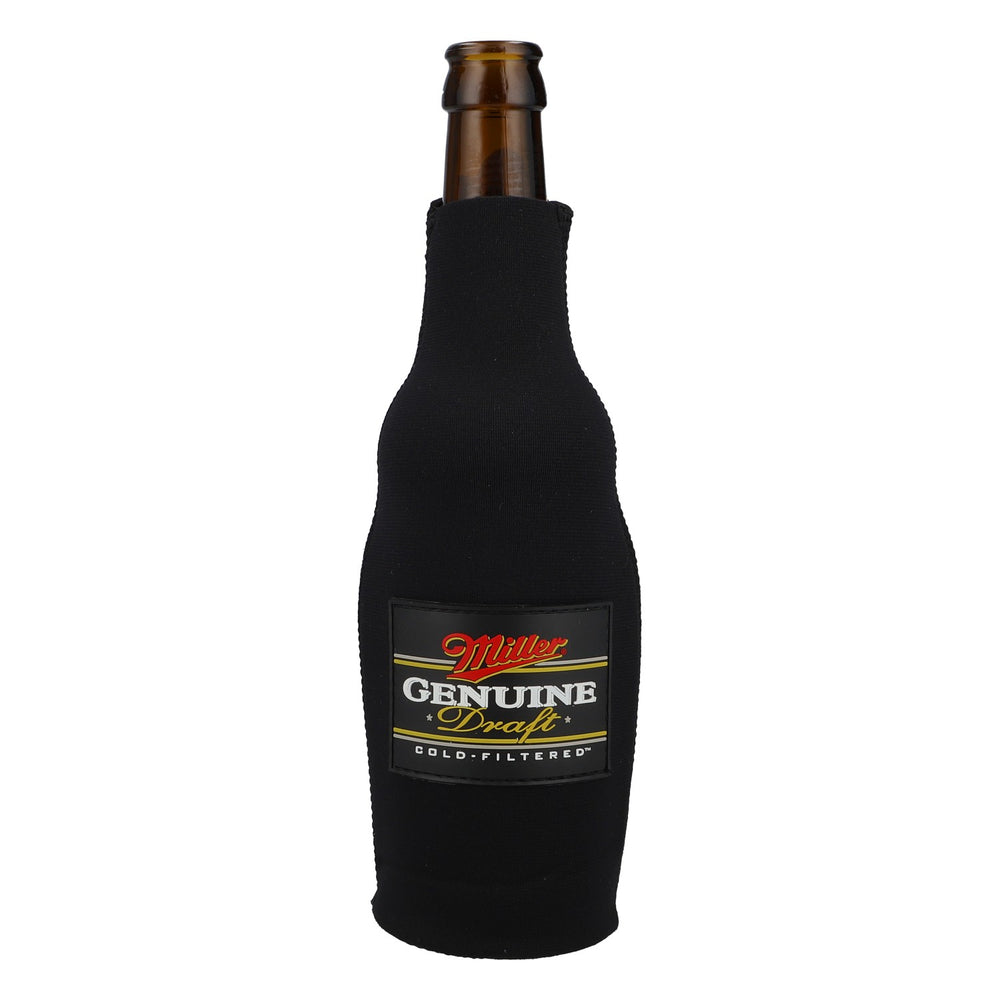 Pokrowiec na butelkę Miller Genuine Draft – neoprenowy uchwyt chłodzący, czarny, do piwa