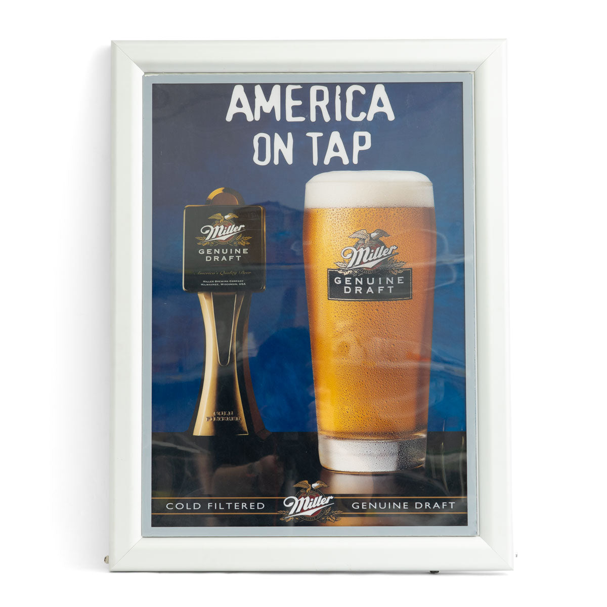Miller Neonowa reklama ścienna Rama LED Americcan Genuine Draft Beer Brewery