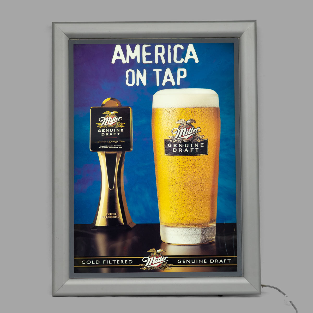 Miller Neonowa reklama ścienna Rama LED Americcan Genuine Draft Beer Brewery – Widok 3