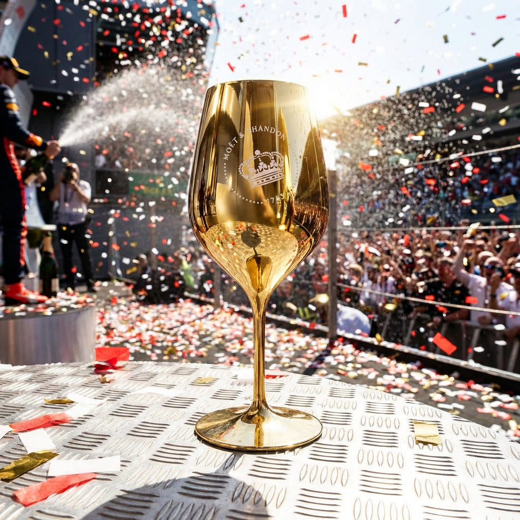 Kieliszek do szampana Moet Chandon 0,6 l Kieliszek do wina Prawdziwe szkło Złote nowe logo – Widok 7