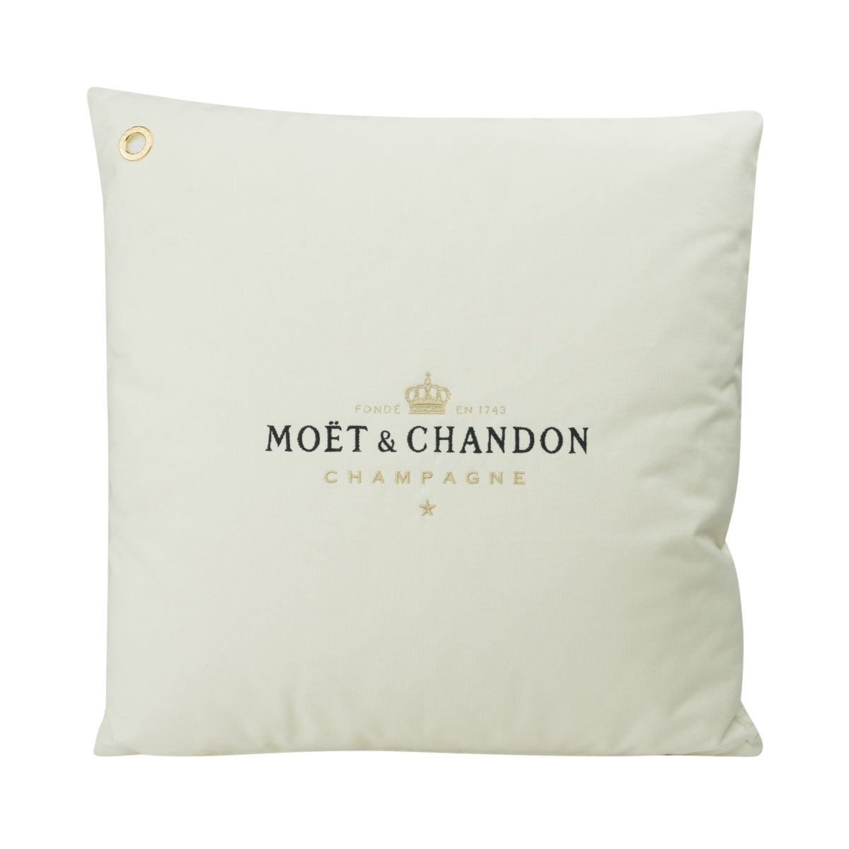 Moet & Chandon Champagne Poduszka 50x50cm Lounge Ice Imperial Sofa beżowo-złota