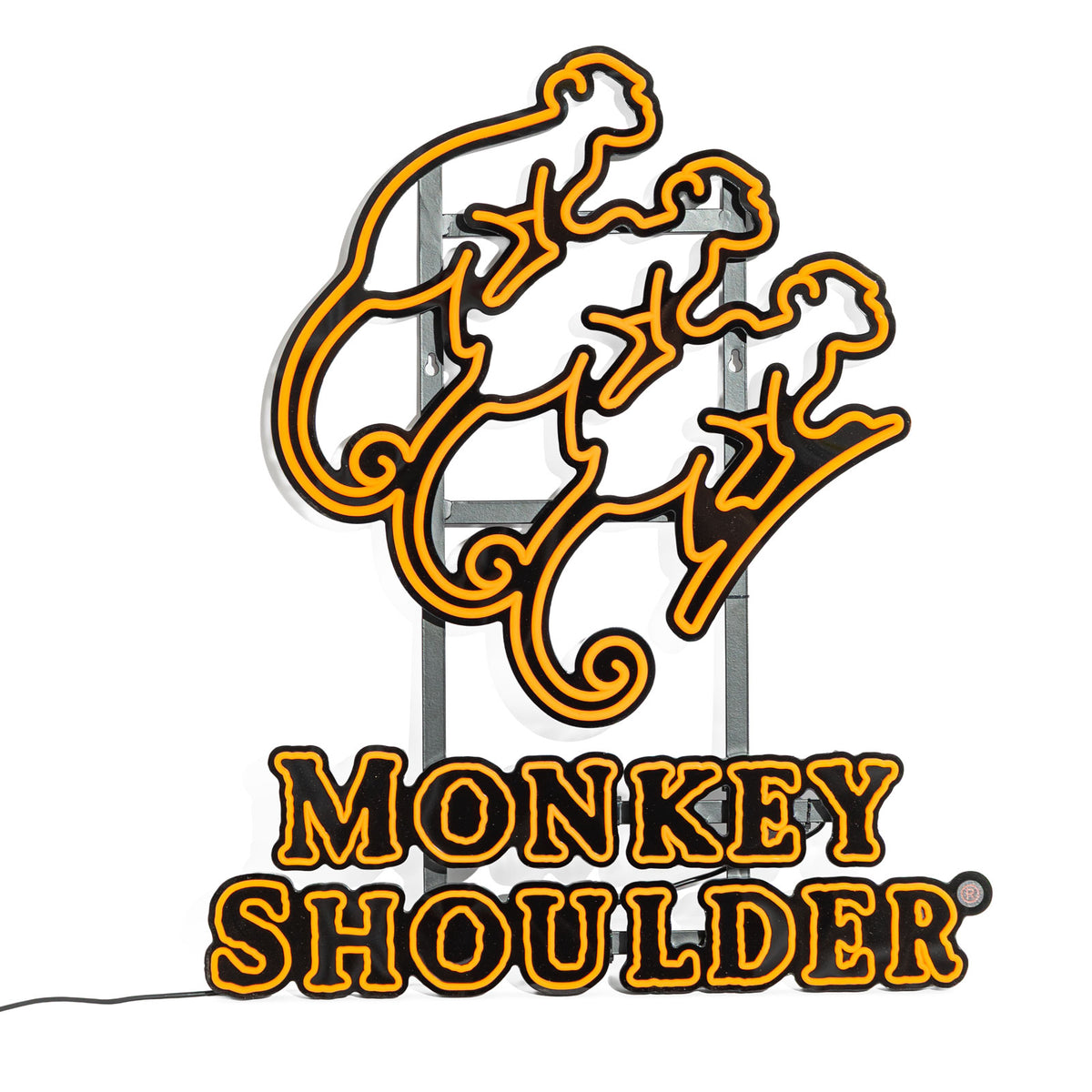 Neonowa reklama whisky Monkey Shoulder, 60 x 50 cm, LED