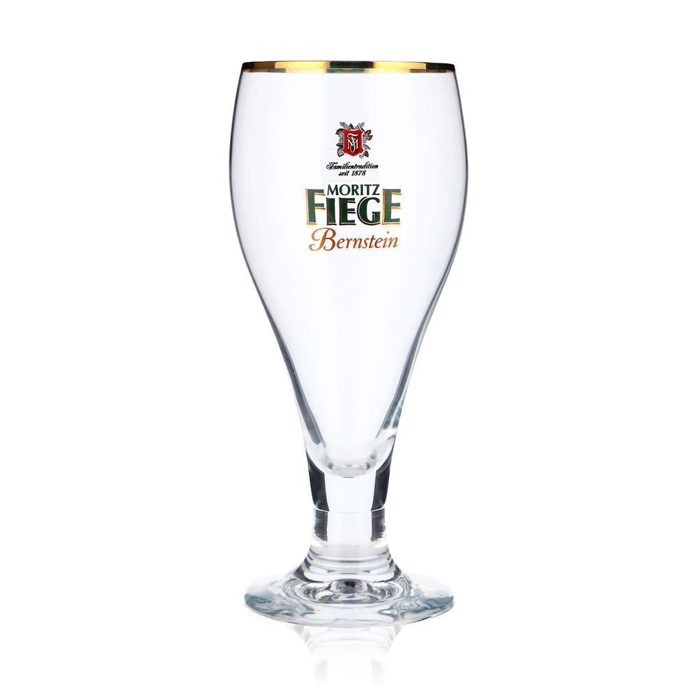 Kieliszek do piwa Moritz Fiege 0,3 l Kieliszki do piwa Kieliszki pucharowe Gruba nóżka Złota obwódka