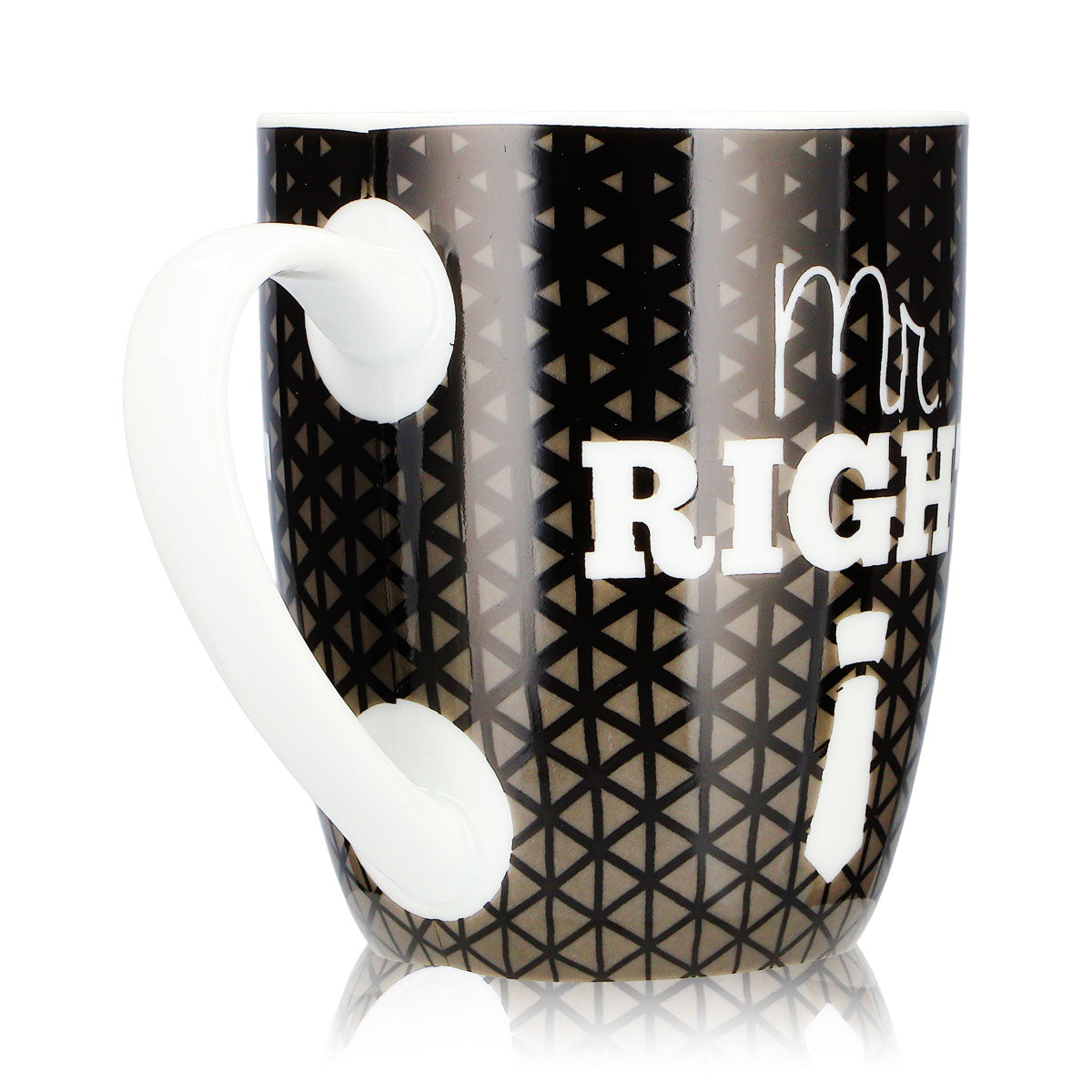 No Name – różne szklanki 0,35 l; kubek „Mr. Right” dla Ciebie – czarny kubek ceramiczny – Widok 4