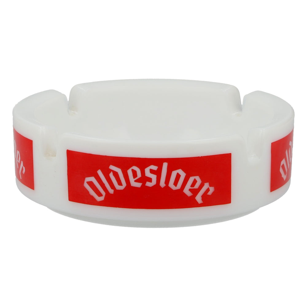 Popielniczka Oldesloer, biała, ceramiczna, z logo marki Korn Bar Kneipe