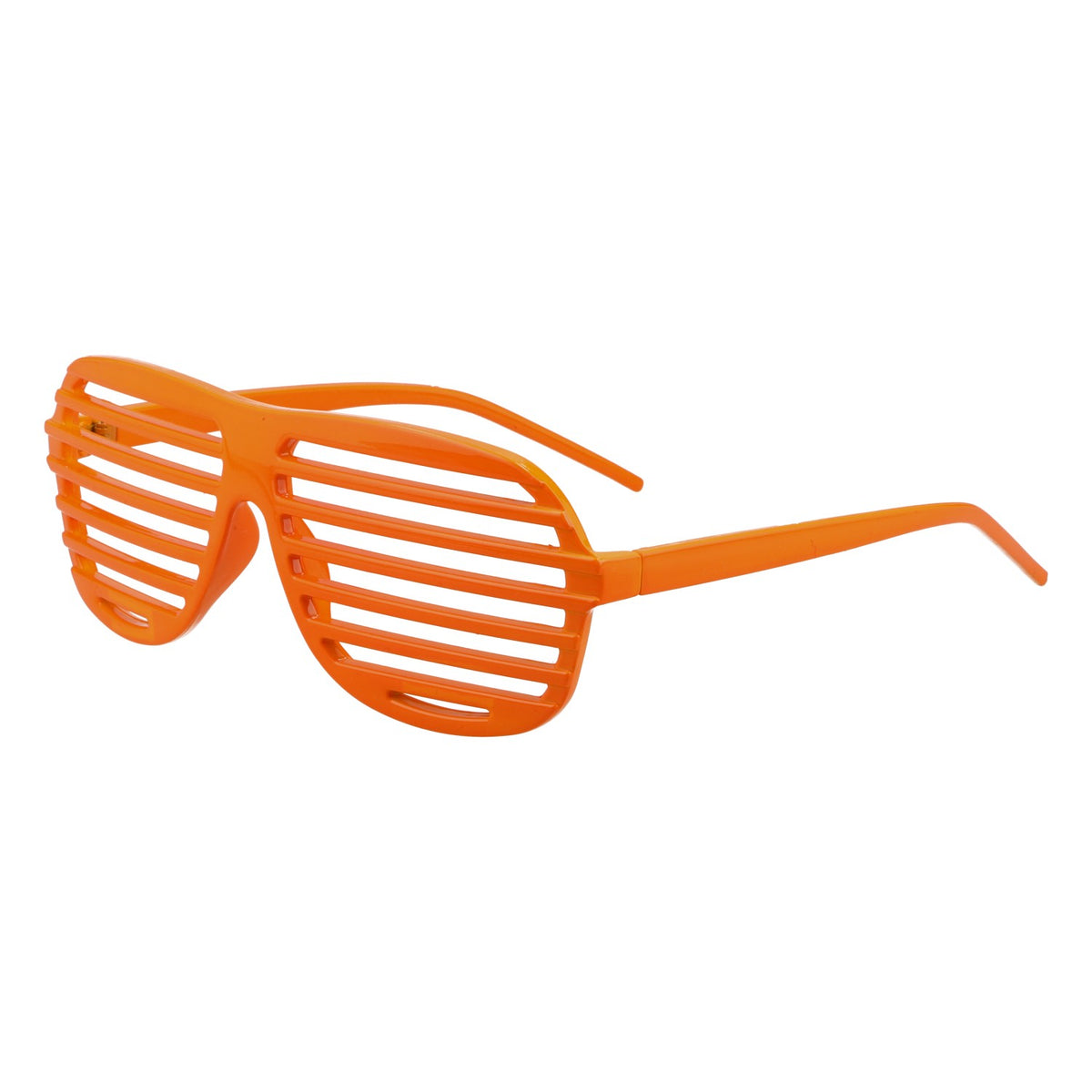 Okulary imprezowe Atzen, pomarańczowe okulary typu shutter shades, kultowy styl, imprezy – Widok 2