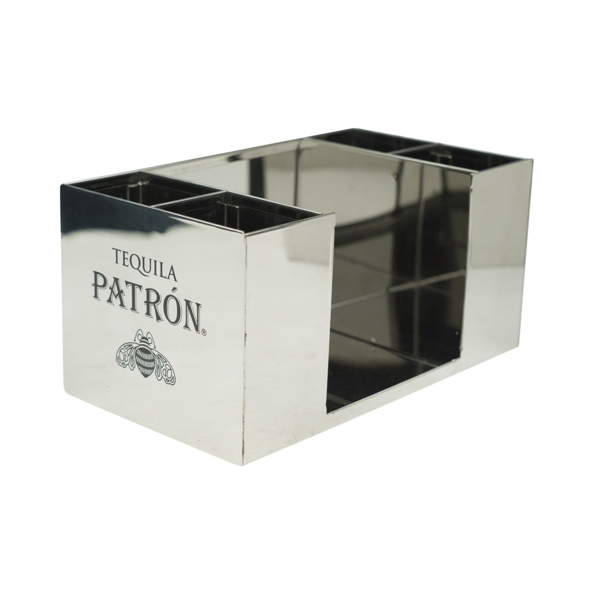 Patron tequila bar caddy metalowy srebrny bar pomocnik sortownik barman dekoracja gastro