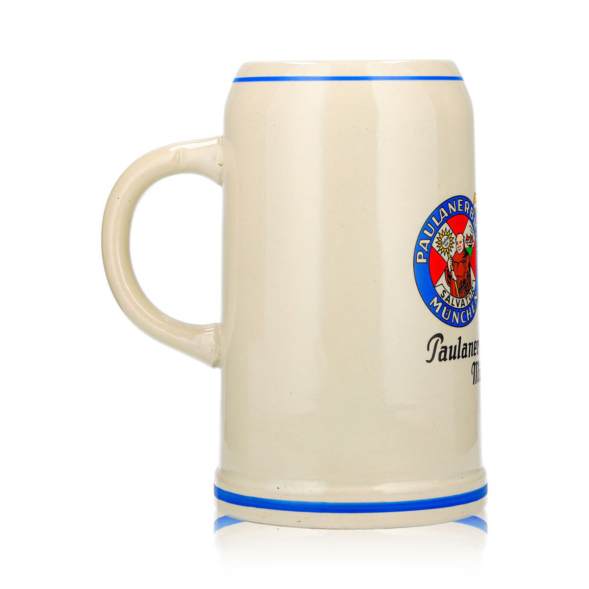 Szklany kufel do piwa Paulaner, dzbanek 1 l, kufel Thomasbräu Monachium, Rastal, ceramika – Widok 4