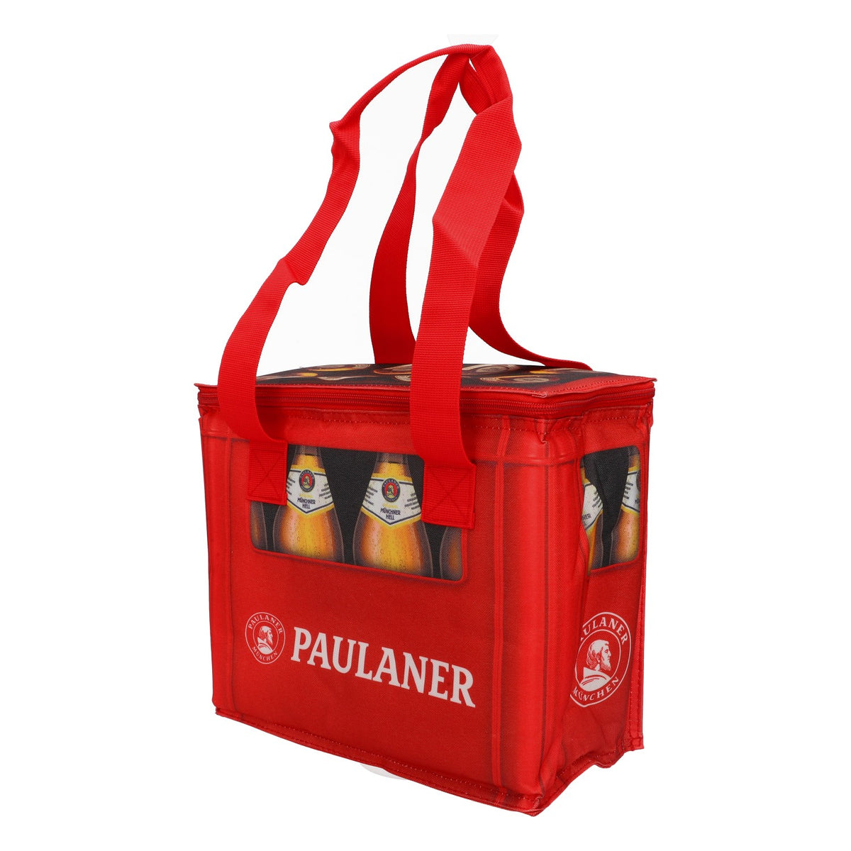 Torba termiczna na piwo Paulaner Coller Bag Icebag Retro Camping Torba plażowa czerwona – Widok 2