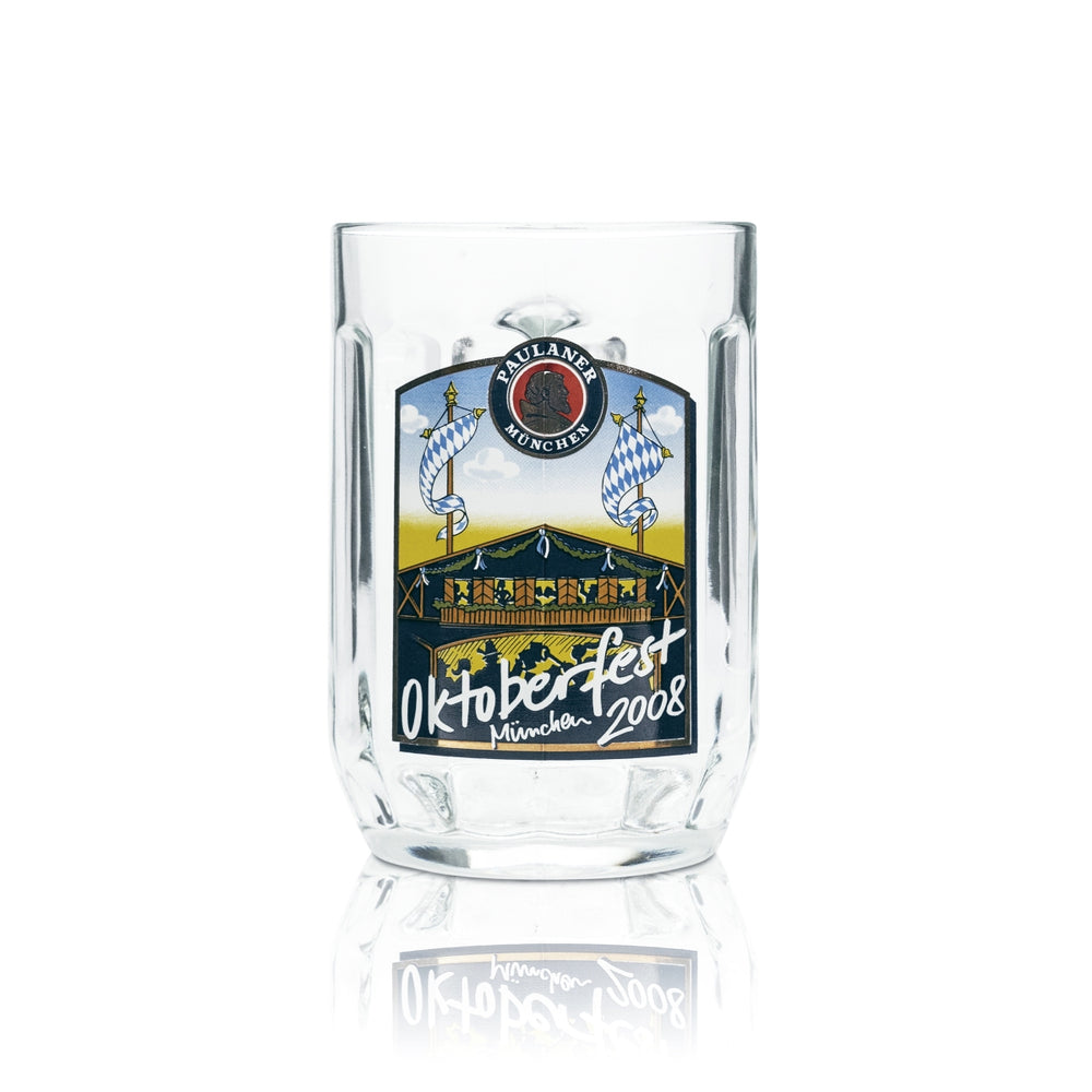 Paulaner szkło kolekcjonerskie 0,5l kufel Seidel kieliszki Oktoberfest 2008 Edition