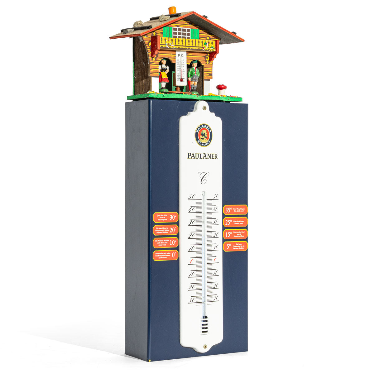 Paulaner Weissbier Termometr zewnętrzny Smak piwa Hüttengaudi Grafika Raritet – Widok 2