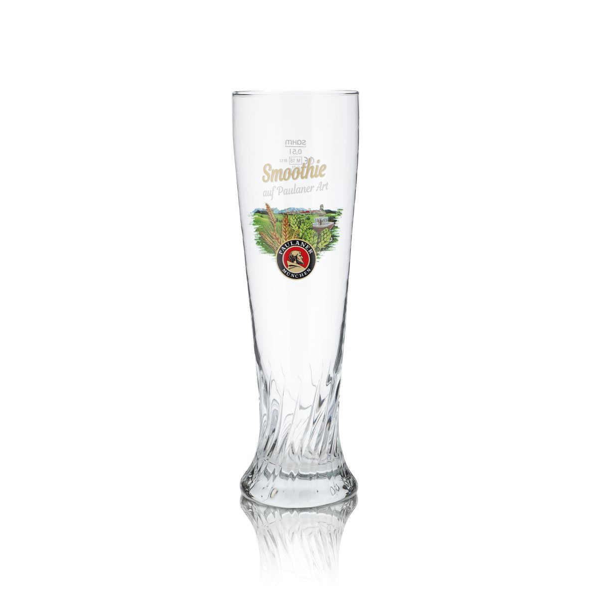 Paulaner szklanka do piwa pszenicznego 0,5l Hefweizen szklanki Smoothie krótka edycja świąteczna