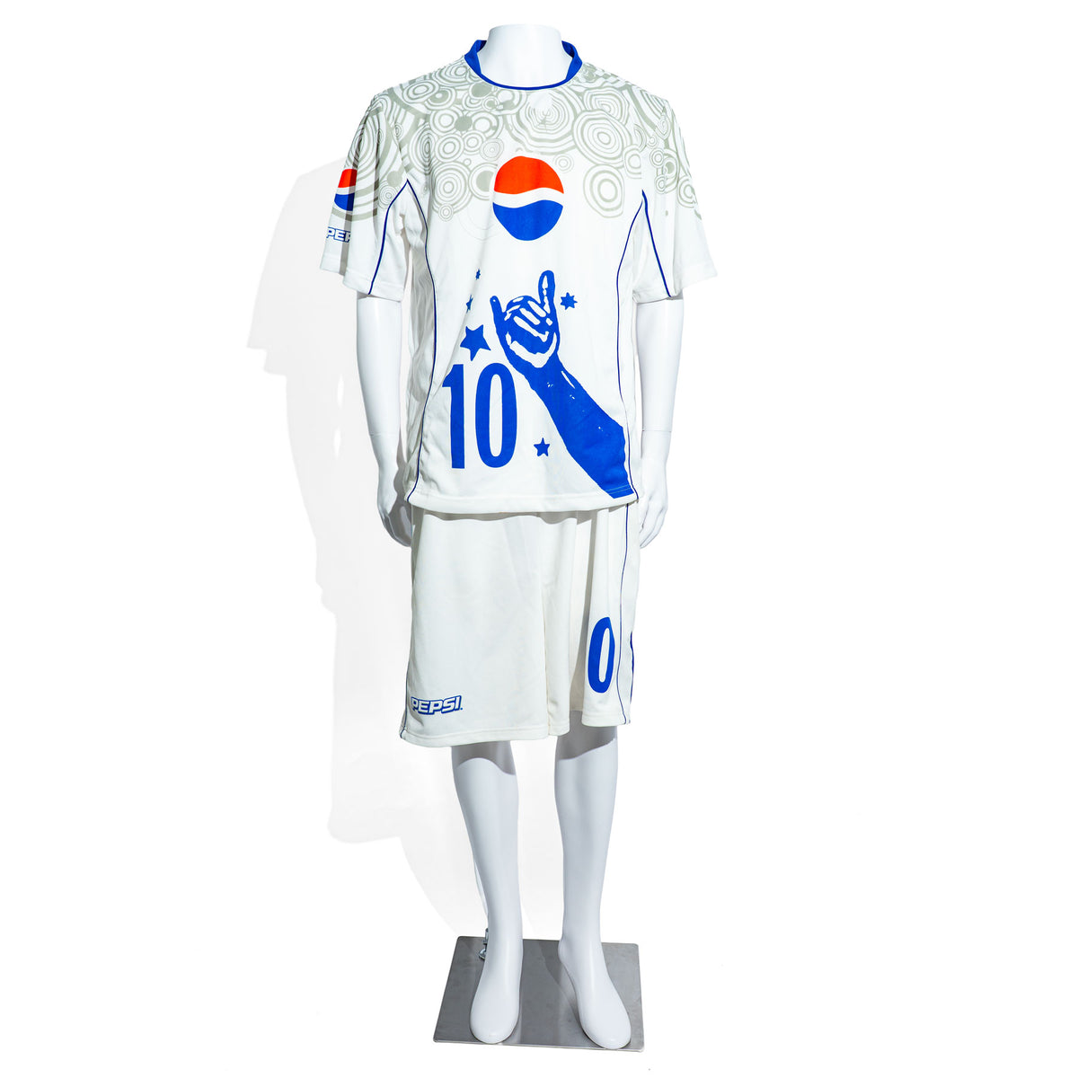 Koszulka piłkarska Pepsi Cola i spodnie nr 10 Ronaldinho Odzież dla fanów rozmiar XL
