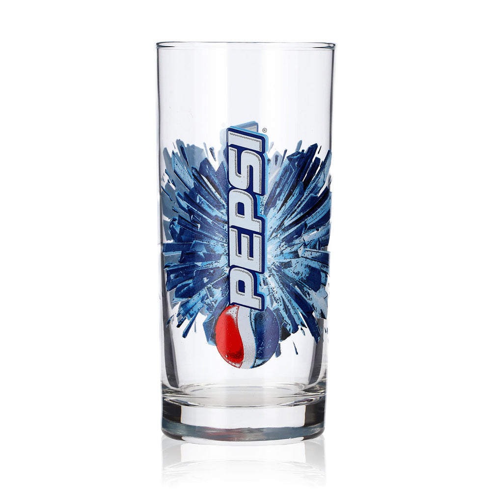 Szklany kubek na napój bezalkoholowy Pepsi 0,3 l z motywem kryształu / stare logo