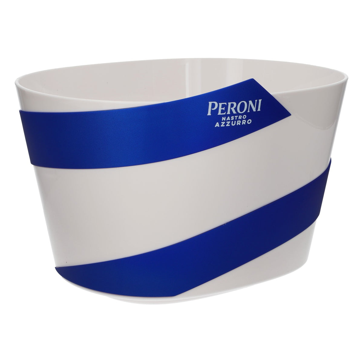 Chłodziarka do butelek piwa Peroni Nastro Azzurro 32 x 26 x 20 cm, biało-niebieska