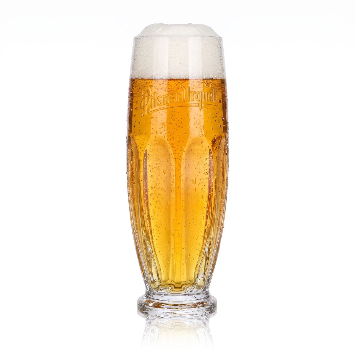 Szklanka do piwa Pilsner Urquell 0,5 l, oryginalna szklanka typu tumbler z reliefem Sahm