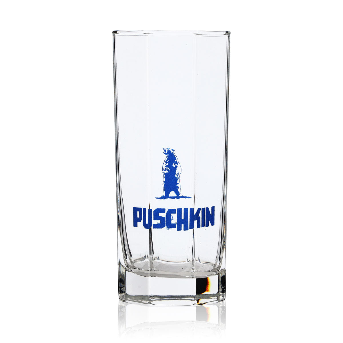 Szklanka do wódki Puszkin 0,3 l Szklanka do long drinków Niebieski napis Ośmiokątna