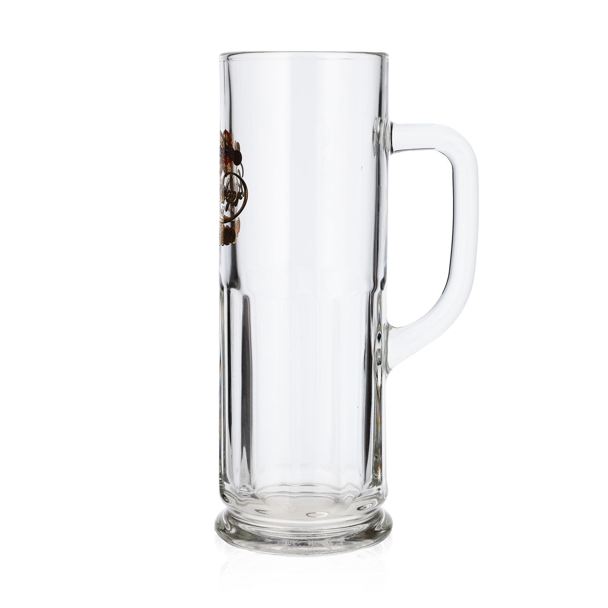 Szklanka do piwa Radeberger 0,5 l – dzbanek ze złotym logo i herbem u góry – Widok 5