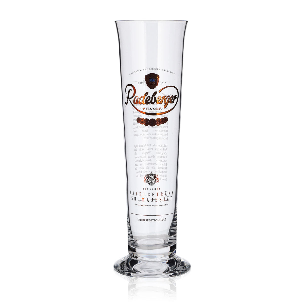 Szklanka kolekcjonerska Radeberger Bier Glas Tulipan Edycja roczna 2015 Stange