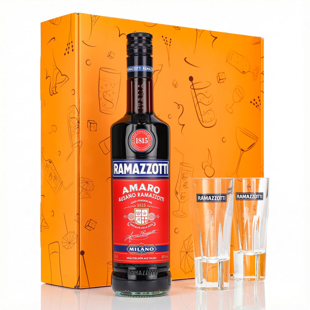 Zestaw upominkowy likier Ramazzotti 0,7 l 30% + szklanka do long drinków Standard I Orange