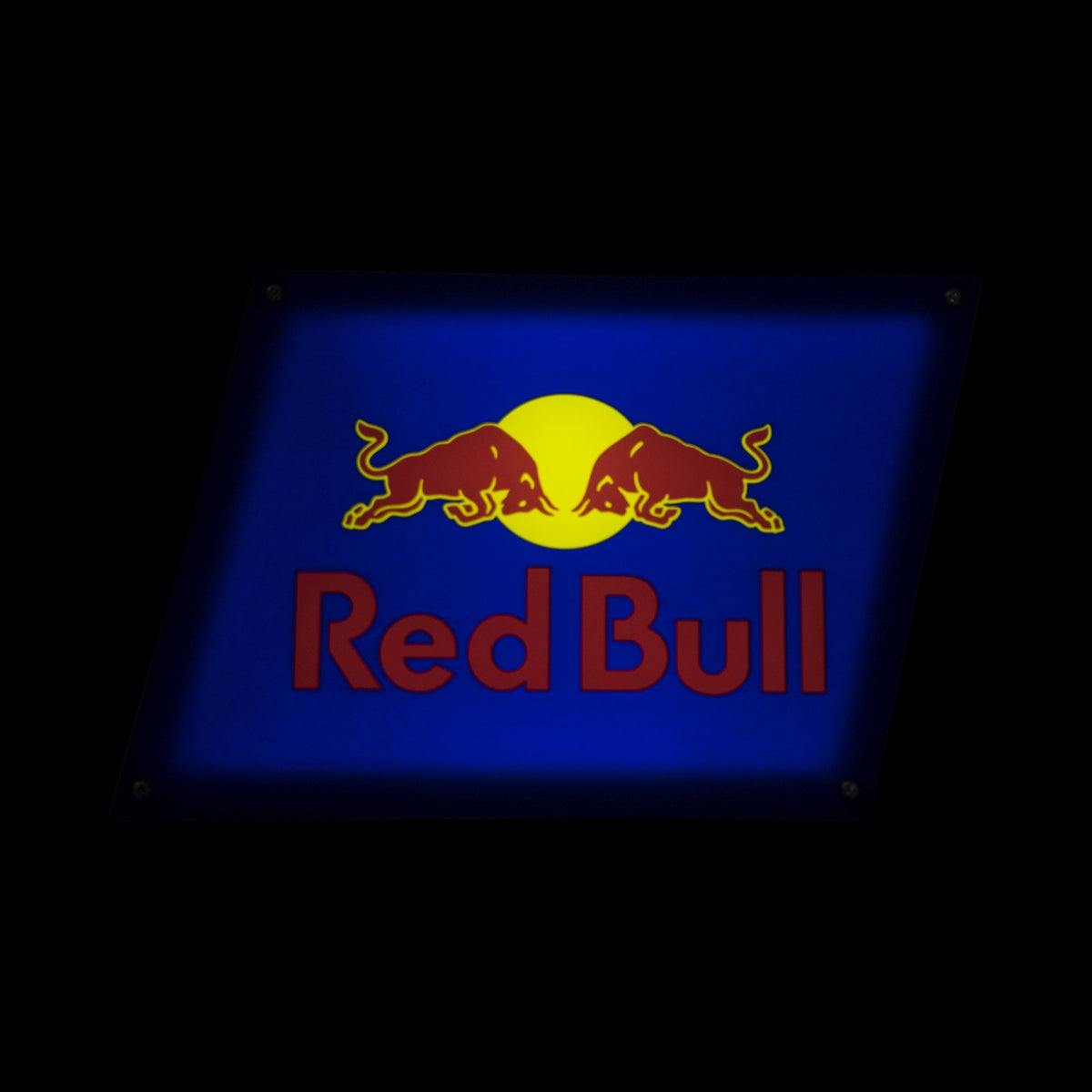 Neon Red Bull Wyświetlacz LED Logo w kształcie rombu Box Deco Gastro Reklama – Widok 2