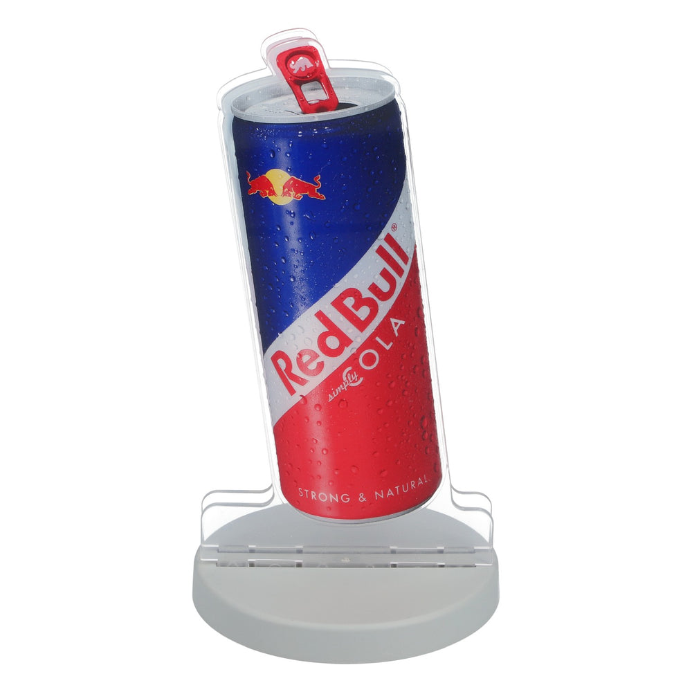 Stojak stołowy Red Bull 2 puszki Simply Cola Uchwyt na karty Reklama