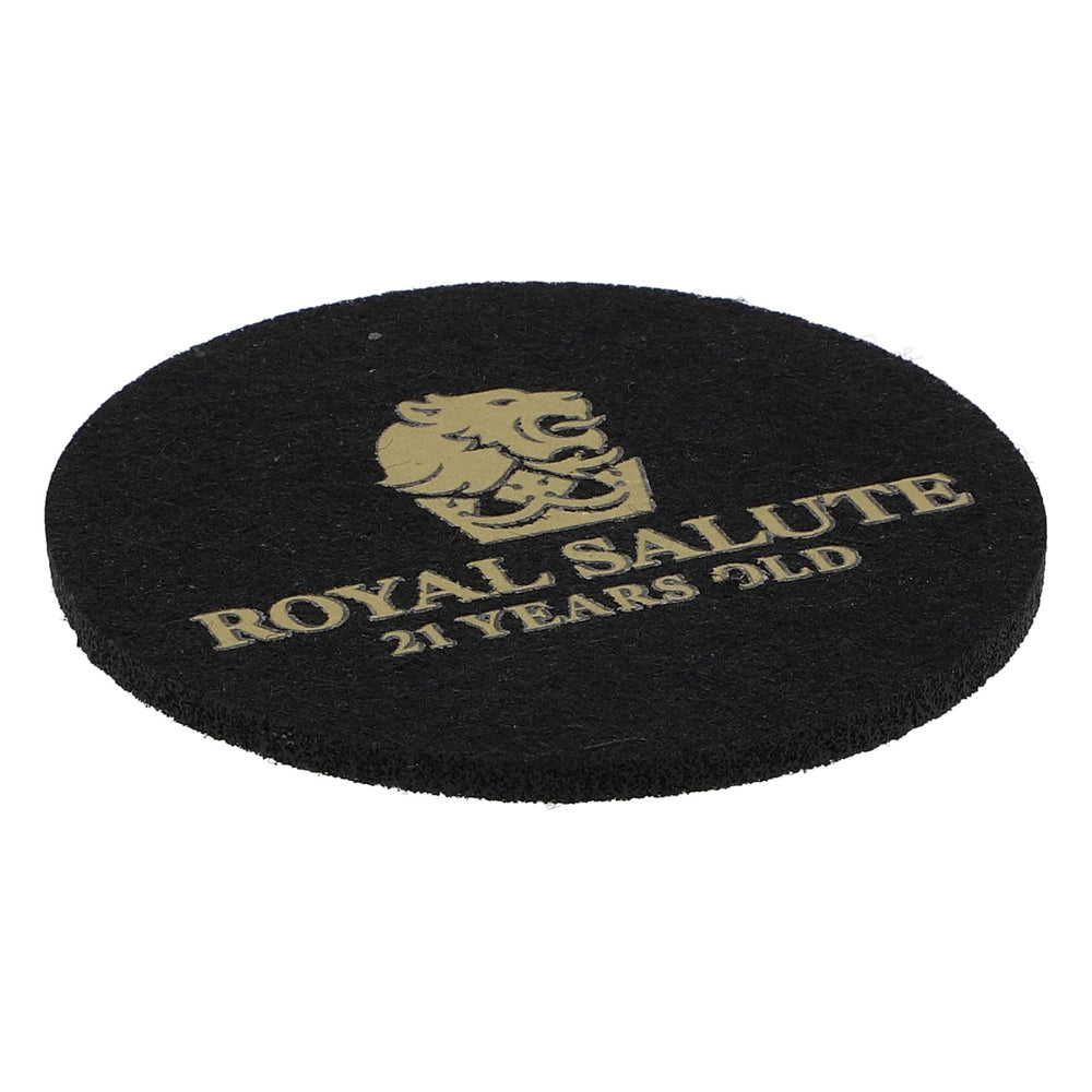 Podkładka pod szklankę Royal Salute Whiskey, filcowa, czarna, średnica 6,2 cm