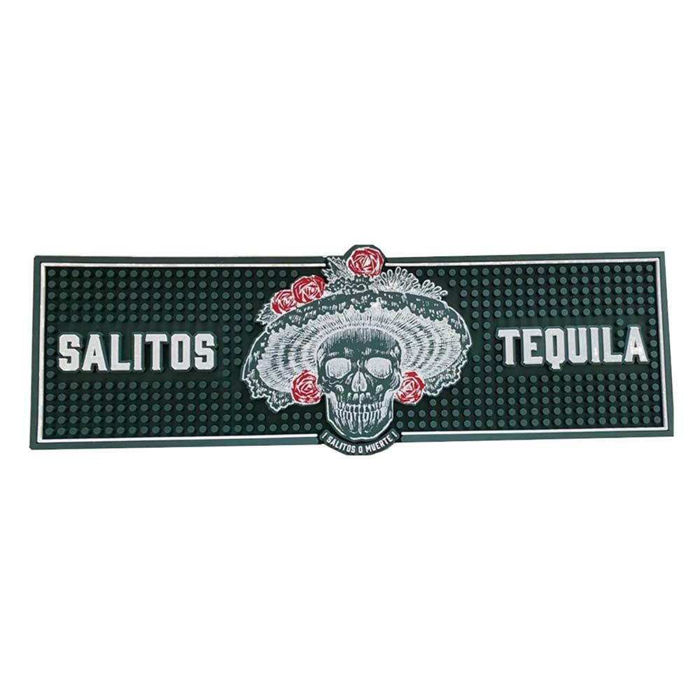 Salitos mata barowa do piwa 50x16cm zielona mata do odsączania tequili szklana prowadnica barowa XL