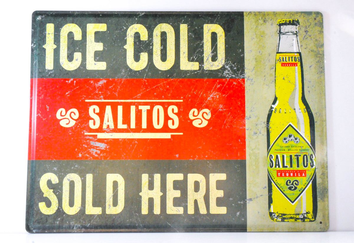 Puszka piwa Salitos 40x30cm "Ice Cold Sold Here" tablica reklamowa ściana reklamowa – Widok 2