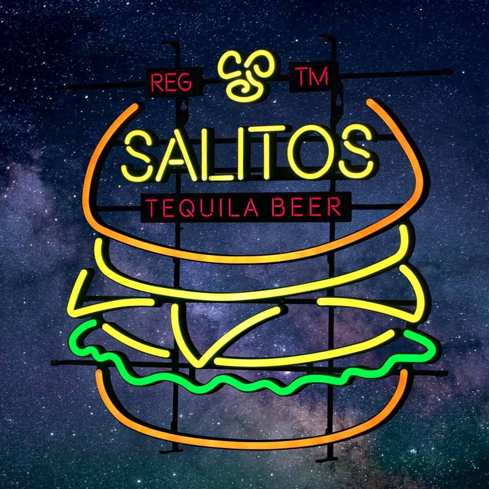 Neon Salitos Neon LED burger wewnętrzny ściemnialna dekoracja wyświetlacza