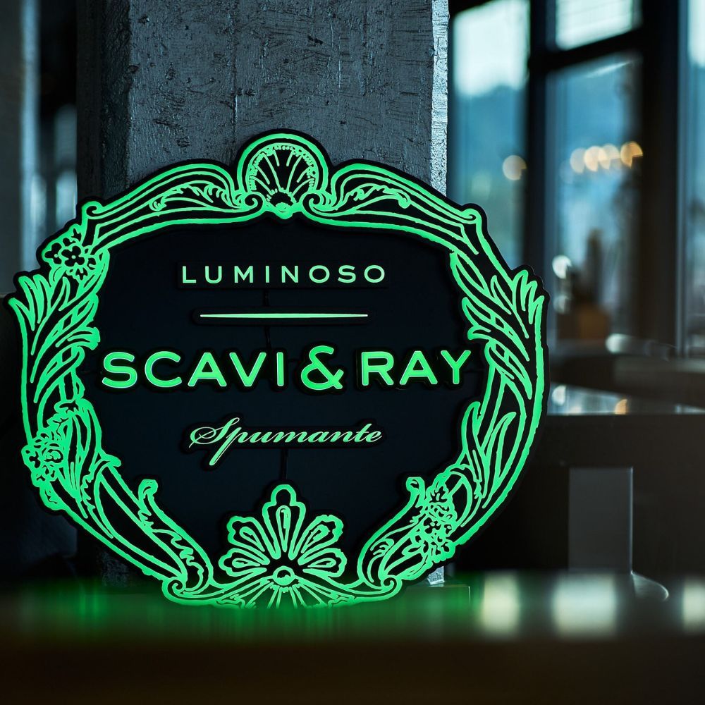 Scavi Ray Neon LED Sign Luminoso Spumante Neon Tabliczka ścienna MBG Dekoracja