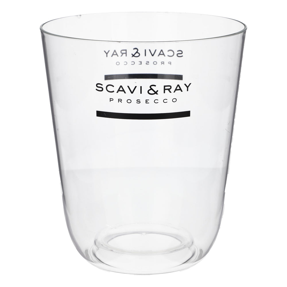 Scavi & Ray – chłodziarka do butelek szampana z pojemnikiem na kostki lodu, bez diod LED, nowa, z tworzywa sztucznego