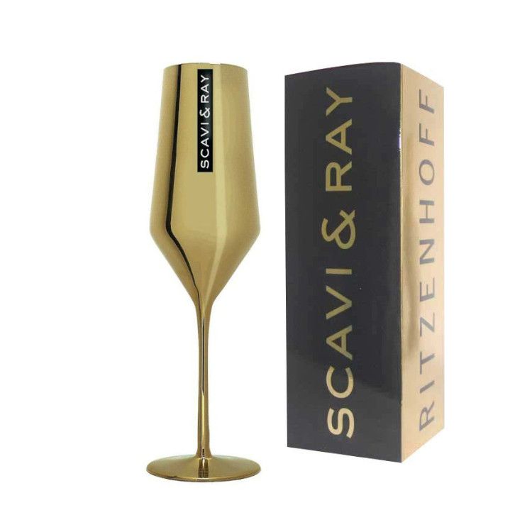 Scavi & Ray kieliszek do szampana 0,1l flute goblet złoty Momento d'Oro Prosecco kieliszki Champ
