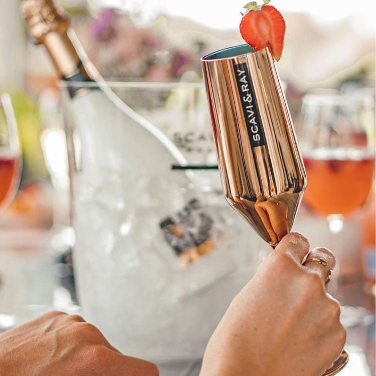 Scavi & Ray kieliszek do szampana 0,1l flute goblet złoty Momento d'Oro Prosecco kieliszki Champ – Widok 2