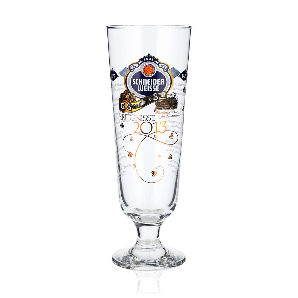 Kieliszek do piwa Schneider Weisse o pojemności 0,5 l, model „Wydarzenia 2013”, sahm