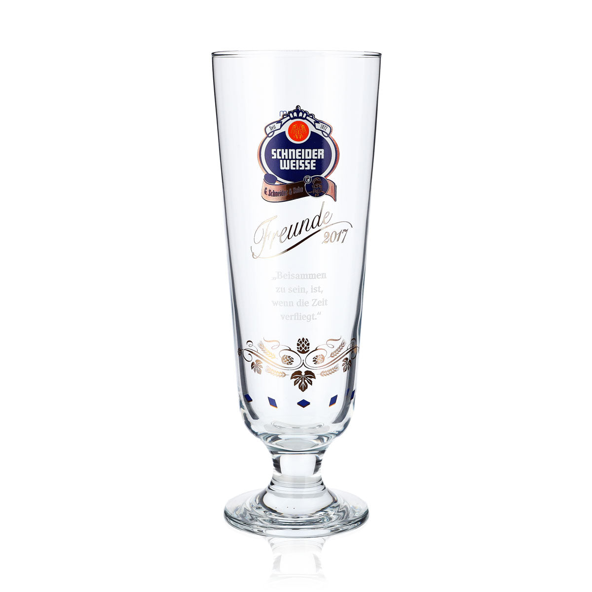 Szklanka do piwa Schneider Weisse Edition 0,5 l Pokal „Freunde 2017” Sahm Antik