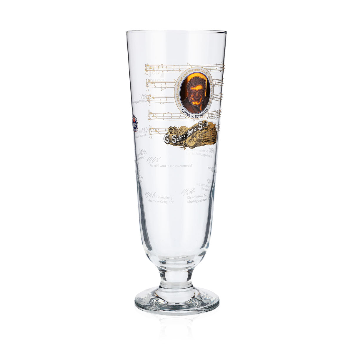 Szklanki do piwa Schneider Weisse 0,5 l, specjalna edycja Georg V Sahm – Widok 2