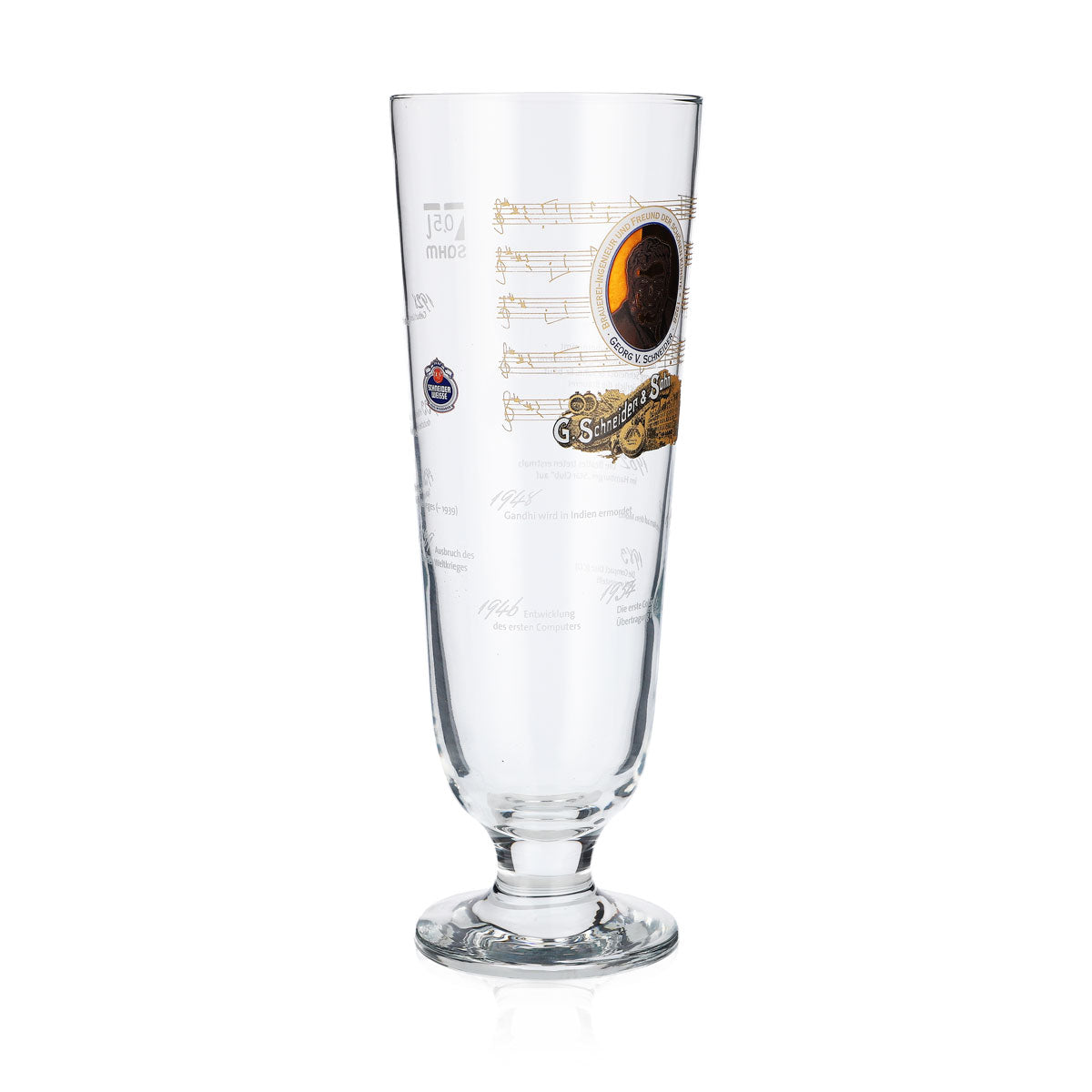 Szklanki do piwa Schneider Weisse 0,5 l, specjalna edycja Georg V Sahm – Widok 3