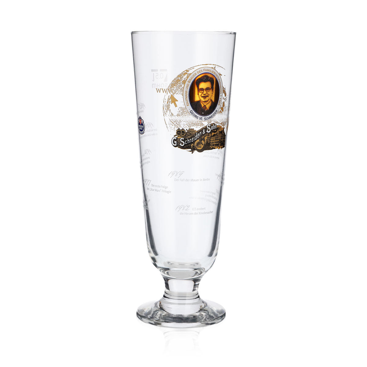 Szklanki do piwa Schneider Weisse 0,5 l, specjalna edycja Georg VI Sahm – Widok 2