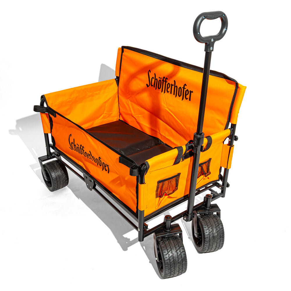 Schöfferhofer Bier Bollerwagen Składana ławka Offroad Wózek plażowy 150 kg