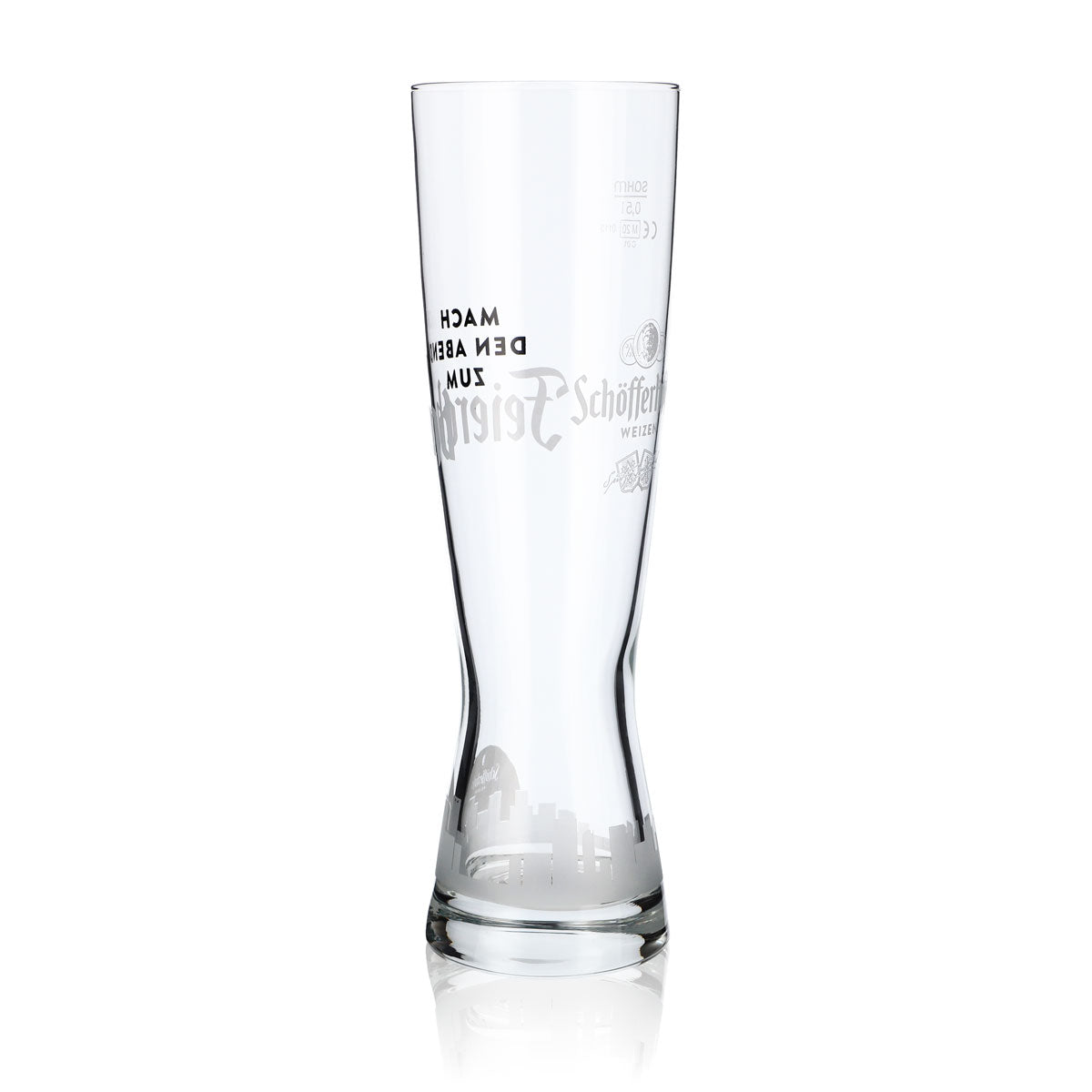 Szklanka do piwa Schöfferhofer 0,5 l Szklanka do piwa pszenicznego „Mach den Abend zum Feierabend” (Zakończ dzień pracą)