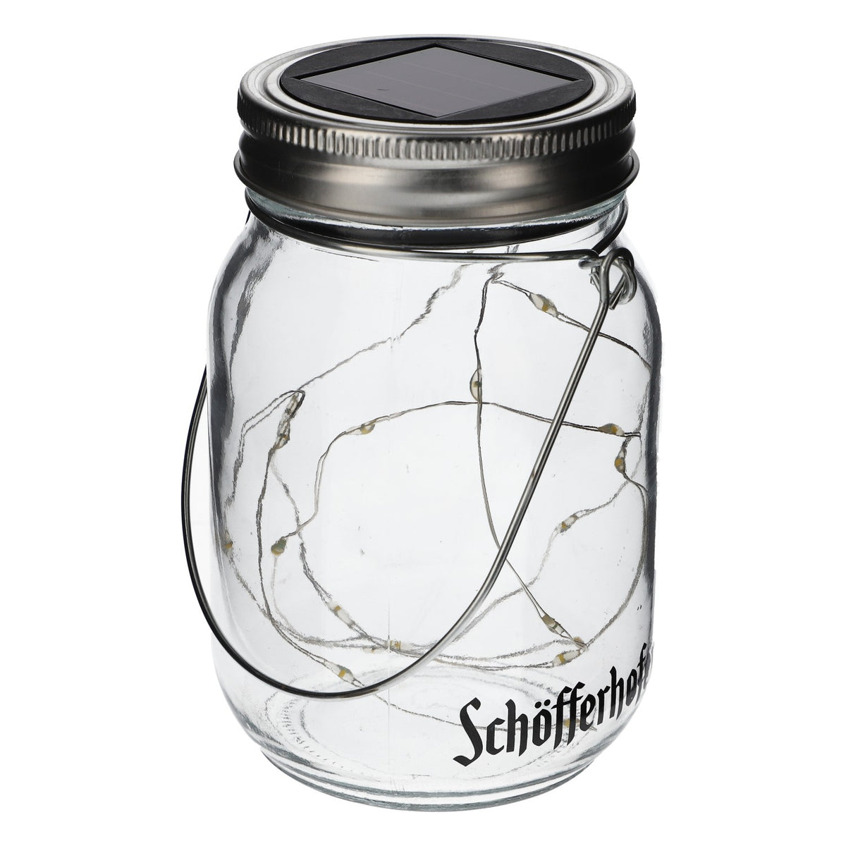 Schöfferhofer LED Solar Balkon Leuchte Lampka stołowa Lampka wisząca Słoik do wekowania