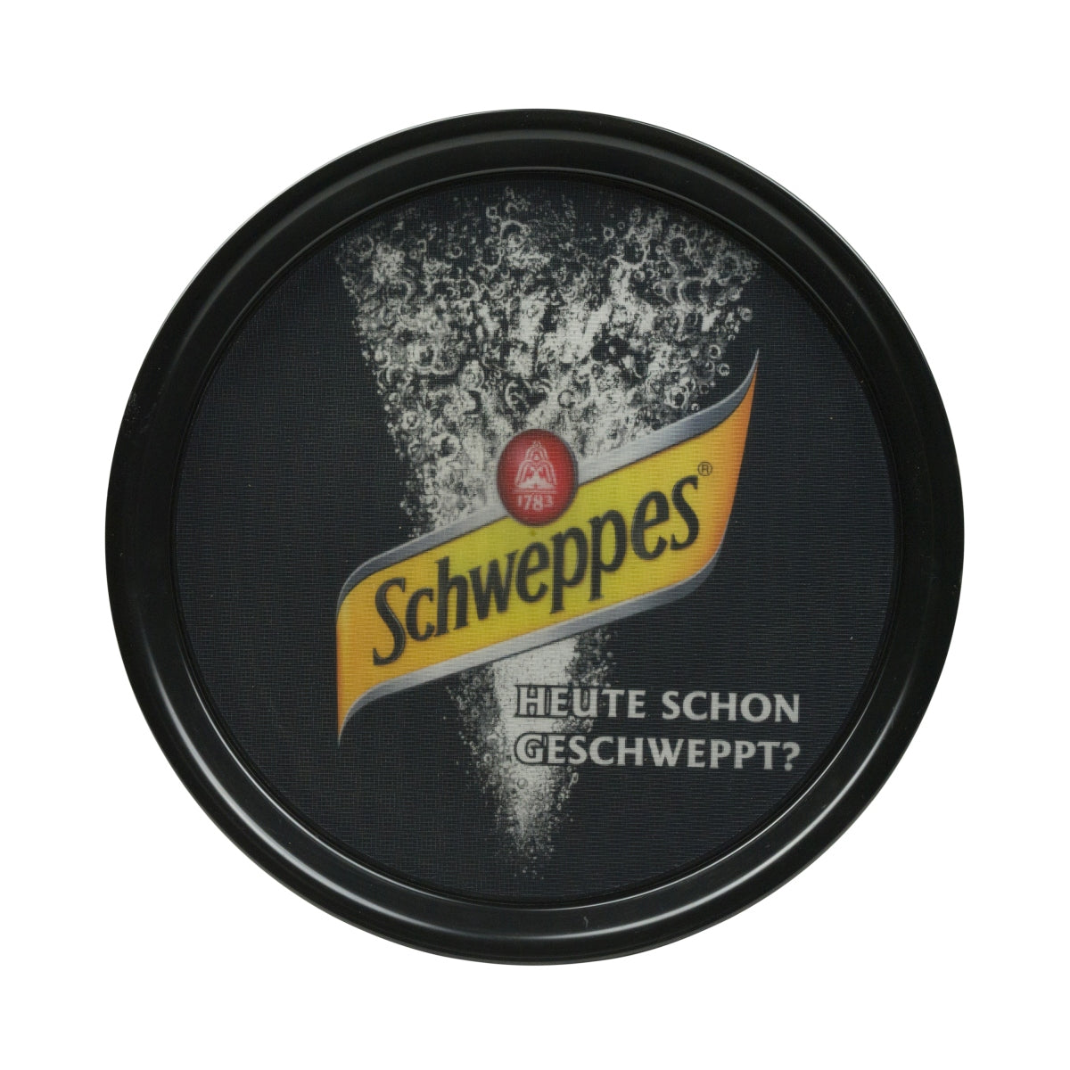 Schweppes Napój bezalkoholowy Taca Taca do serwowania Taca kelnerka czarna