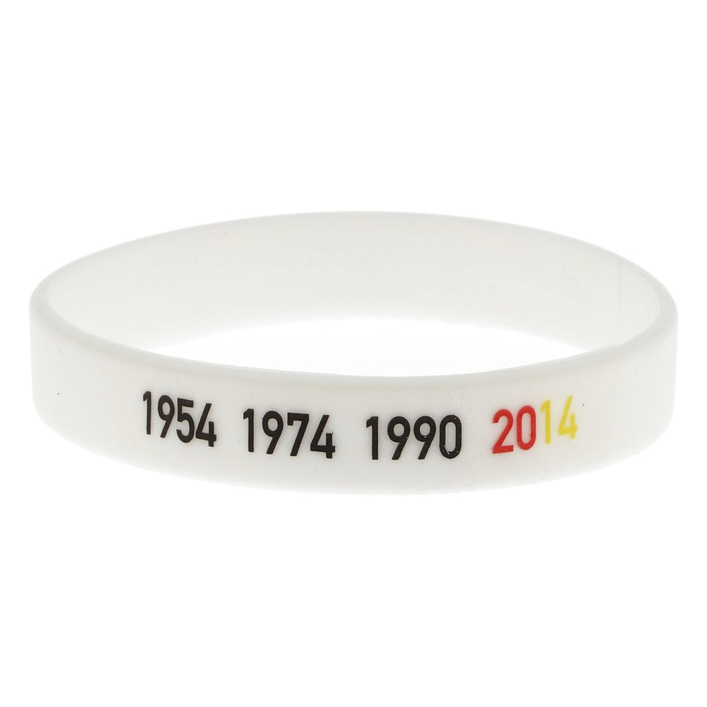 Bransoletka Shatlera Bransoletka przyjaźni Gumowa Biała „1954 1974 1990 2014”