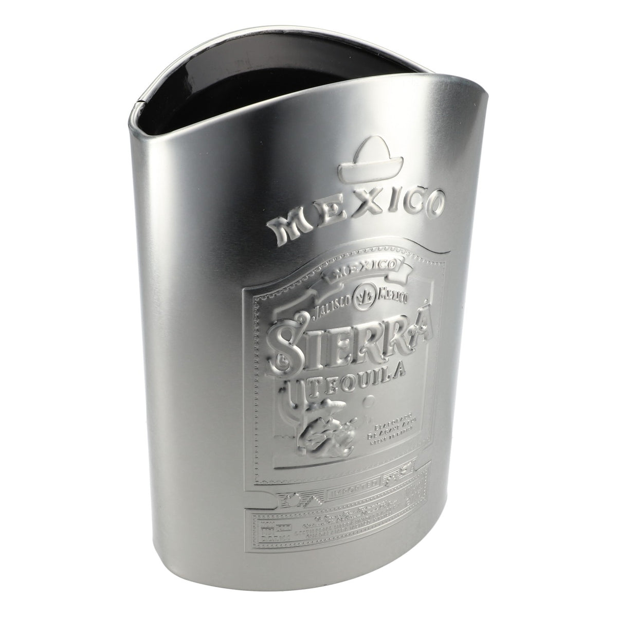 Chłodziarka do butelek Sierra Tequila uchwyt na butelkę srebrna chłodziarka do napojów izolowane pudełko