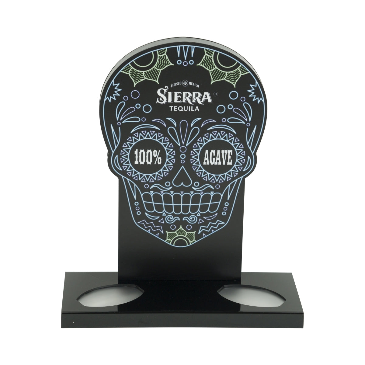 Sierra Tequila LED Glorifier na 2 butelki neon reklamowy Czaszka