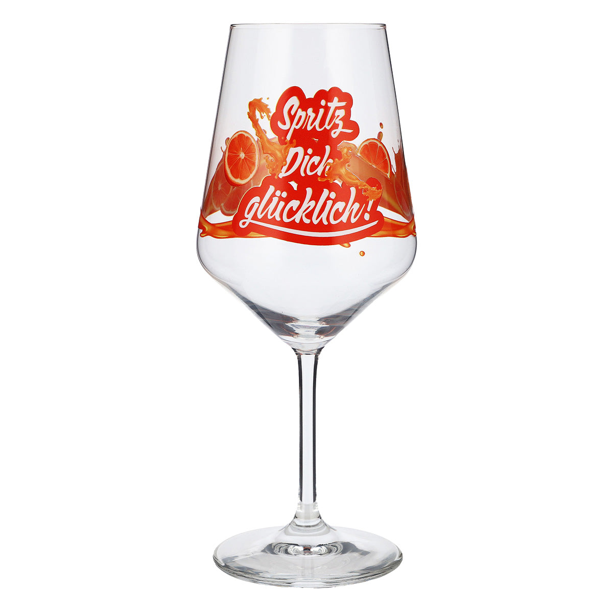 Kieliszek do aperitifu Sipply Summer Vibes z napisem „Spritz Dich glücklich!” (Spryskaj się szczęściem!) Napoje Koktajle 0,5 l – Widok 2