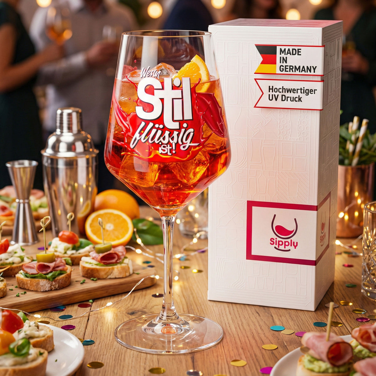 Kieliszek do aperitifu Sipply Summer Vibes z napisem „Kiedy styl jest płynny!” 0,5 l – Widok 2