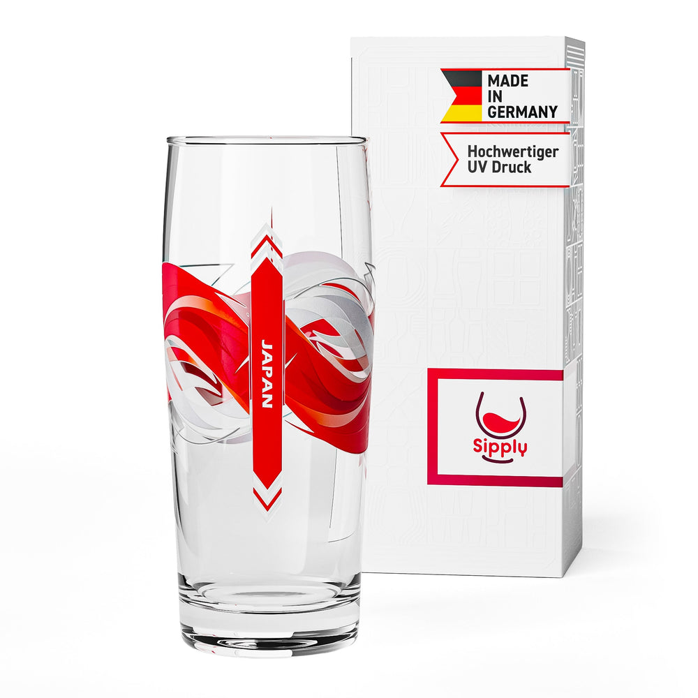 Sipply Szklanka do piwa Willibecher 0,3l z flagą Twojego kraju Japonia