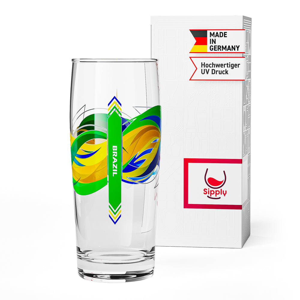 Szklanka do piwa Sipply Willibecher 0,5 l z flagą Brazylii